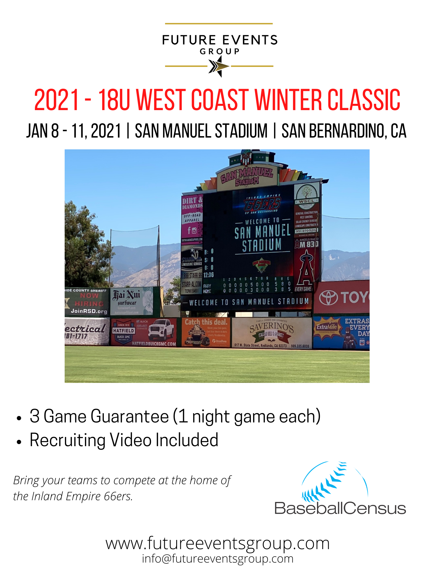 2021 West Coast Winter Classic - 18U Tournament