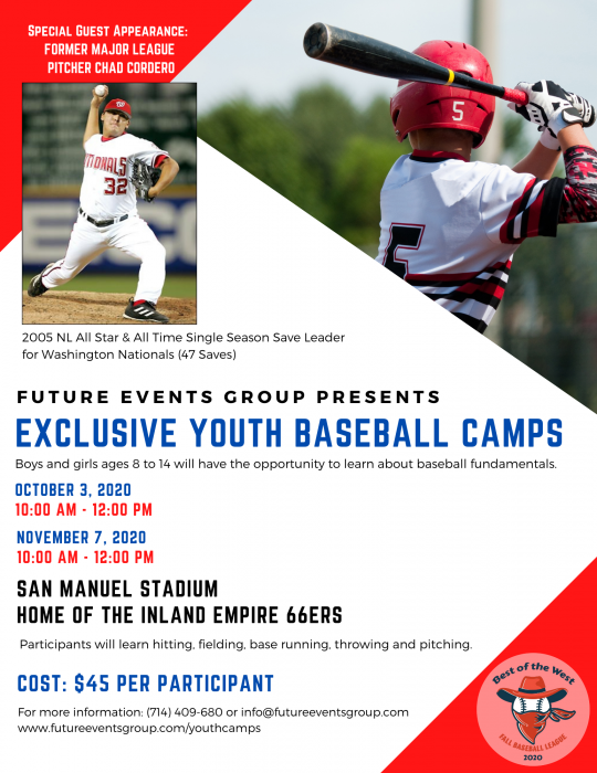 Youth - Baseball Camps rev 09-28-2020